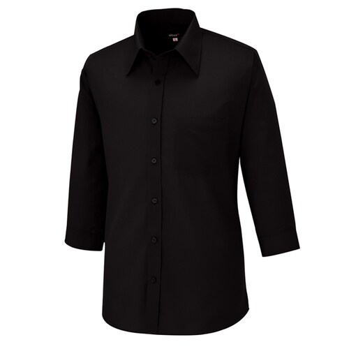 七分袖シャツ ブラック 3L