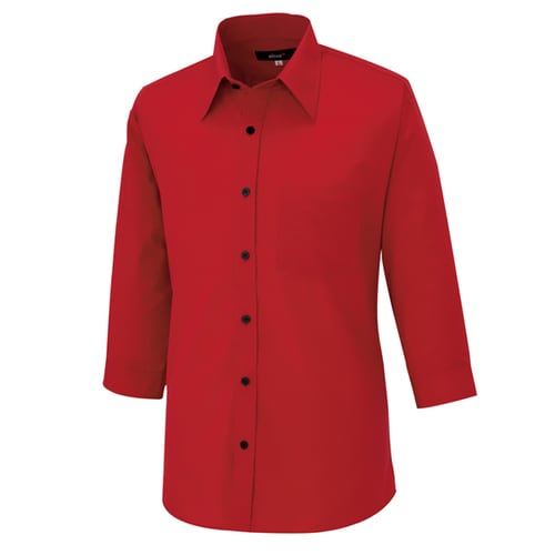 七分袖シャツ レッド 3L