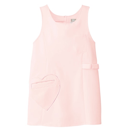 ハートポケットエプロン ピンク M