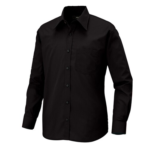 長袖シャツ ブラック 4L