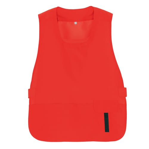 ベスト型ショートエプロン レッド F