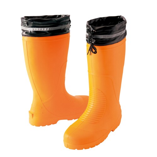 EVA超軽量防寒ゴム長靴 オレンジ 3L