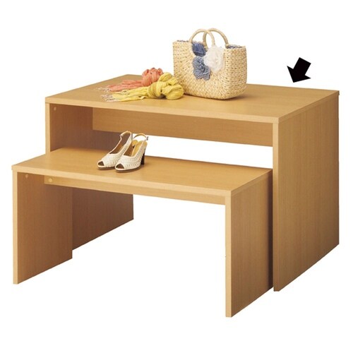 木製ネストテーブル W120×D80×H80cm