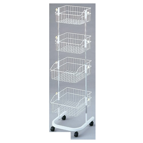 スキマ型4段エンドワゴン W60cm