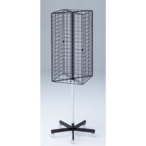 4面回転ネット什器 黒