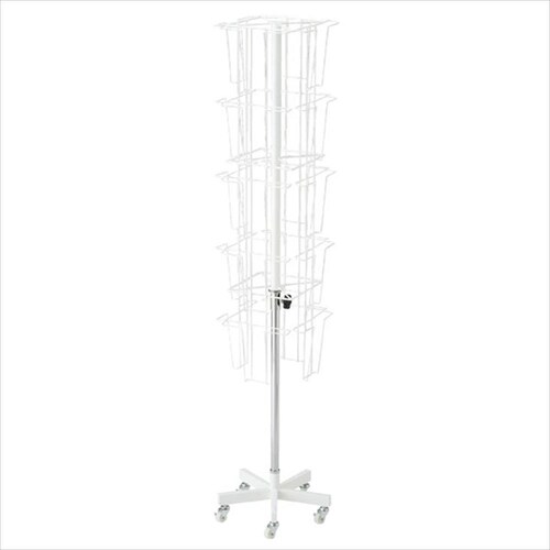 5列4面回転カタログ入れ 5本脚