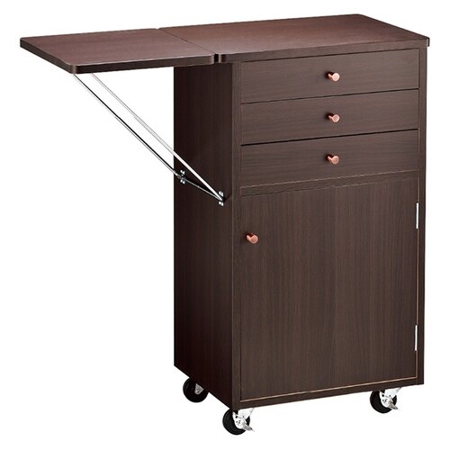 木製作業台 錠無し ダークブラウン