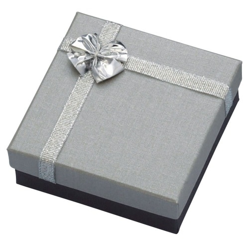 リボン付き アクセサリーボックス8×8×3.5