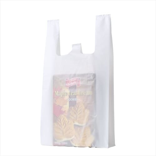 乳白レジ袋 22×42(30)×横マチ12