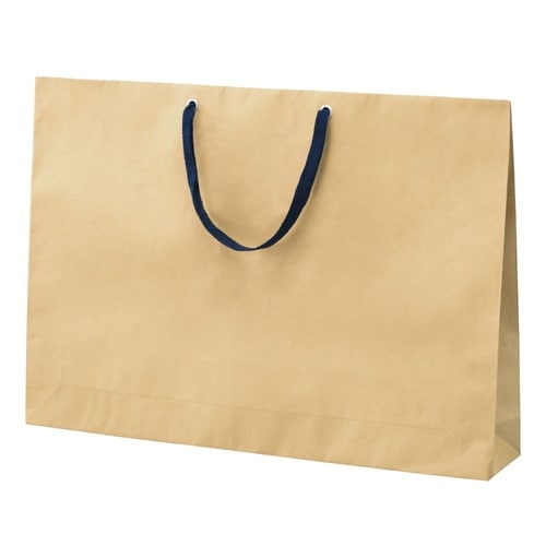 ショルダーバッグ ベージュ 紺ひも60×10×42