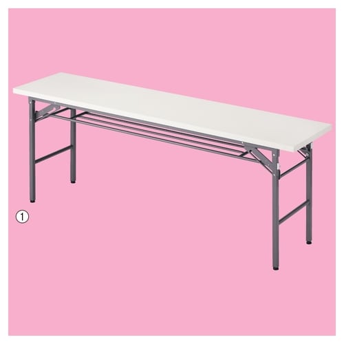 折りたたみテーブル W180cm 白D60cm
