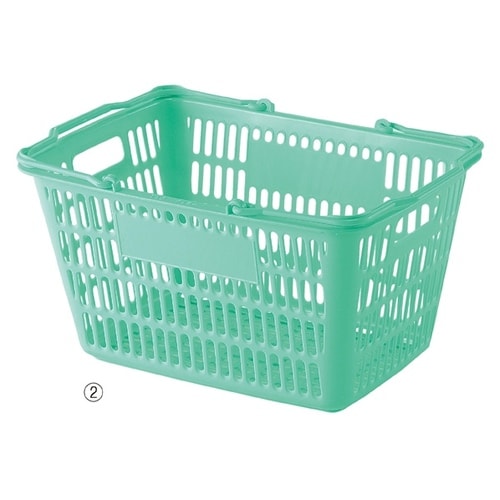 買物カゴ 28リットル パステルグリーン