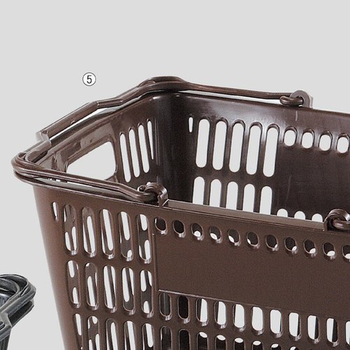買物カゴ 28リットル ダークブラウン