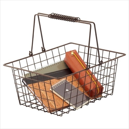 ワイヤーバスケットM ブラウン