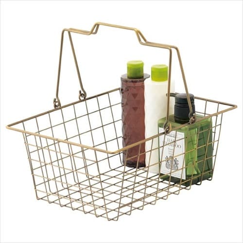 アンティークゴールド ワイヤーバスケットM