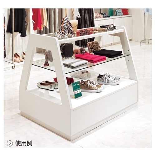 木製フレームテーブルホワイト