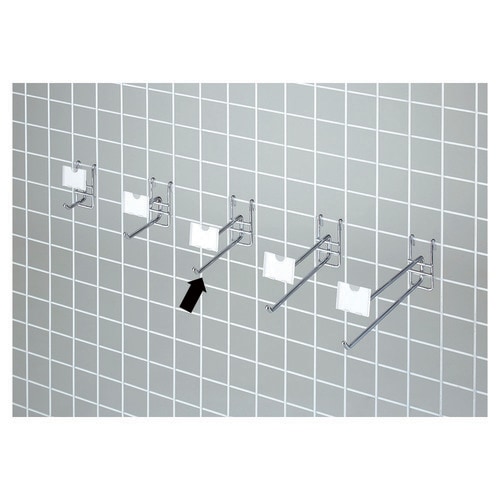 ネット用2段フック(φ6mm) クロームL15cm