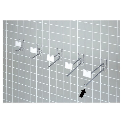 ネット用2段フック(φ6mm) クロームL25cm