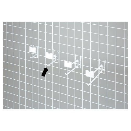 ネット用2段フック(φ6mm) ホワイトL10cm