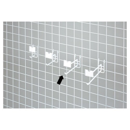 ネット用2段フック(φ6mm) ホワイトL15cm