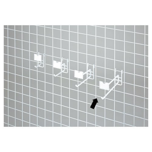 ネット用2段フック(φ6mm) ホワイトL20cm