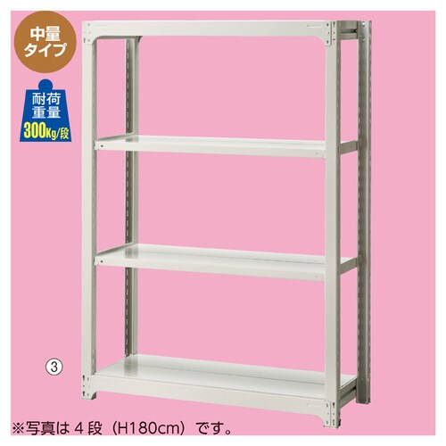 中量ボルトレスラック 5段 W120×D62cm