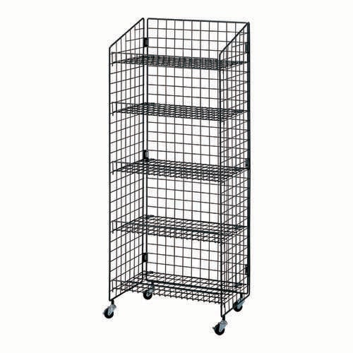 ネットラック H135cm 棚4段 黒