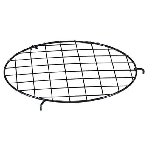 円型バスケットワゴン 深型 黒 中間棚