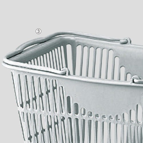 買物カゴ 28リットル ライトグレー