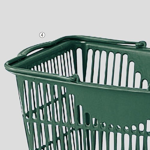 買物カゴ 28リットル ダークグリーン