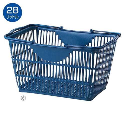 買物カゴ 28リットル ダークブルー