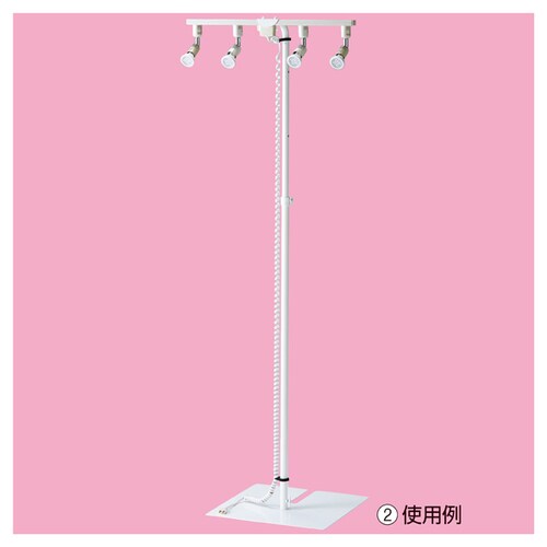 配線ダクト付きスポットスタンド 白