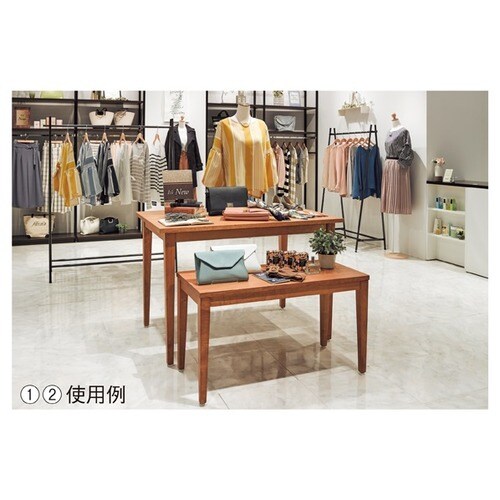 木製テーブル テーパー脚 W120cm ブラウン