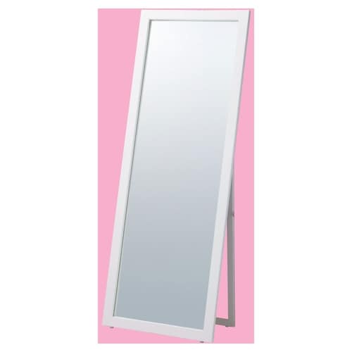 木製ワイドスタンドミラー(鏡厚5mm) ホワイト