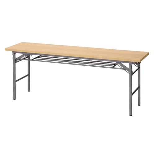 折りたたみテーブル 棚付き ナチュラル 5台