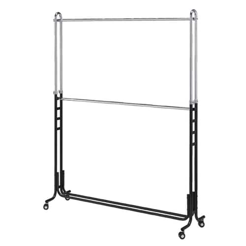 2段ハンガーラック W150cm ブラック