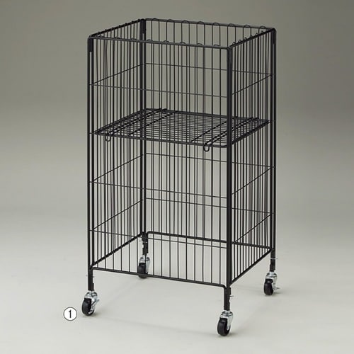 ワイヤーワゴン W45×D45cm 黒