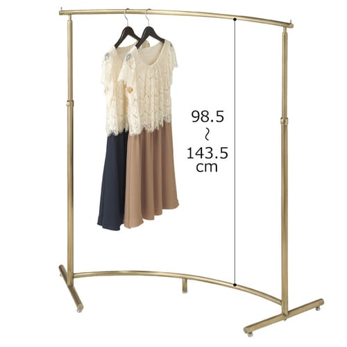 アンティークゴールドハンガーラックR脚W120cm