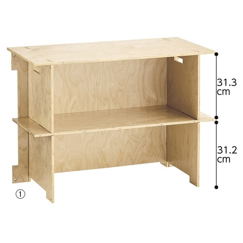 木製簡易ラック H65cm