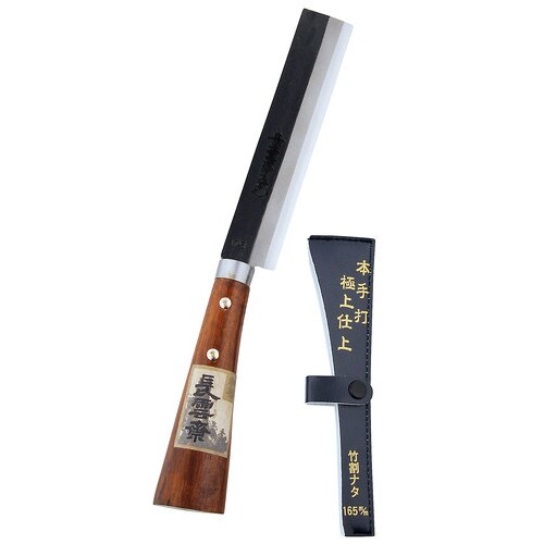 長雲斉 木柄竹割鉈165mm