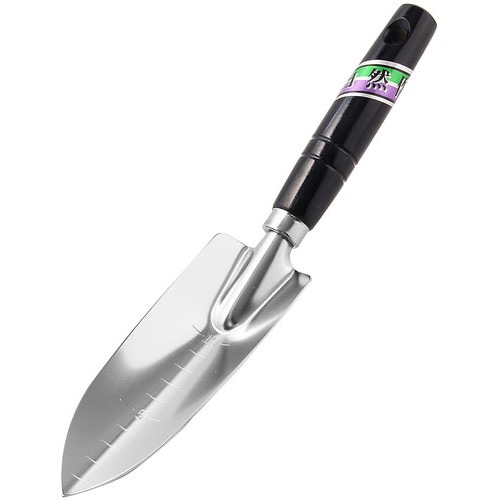 自然 クローム 木柄移植コテ 細