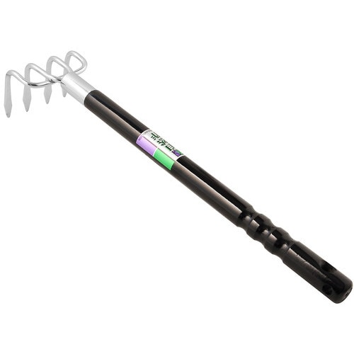 自然 クロ−ム 長柄ガ−デンクマデ4本爪