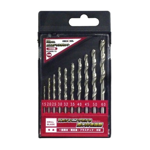GT鉄工用ドリルセット GTNDR−10