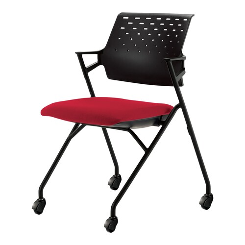 ピエガ 背樹脂 黒シェル 赤 黒脚 硬床用