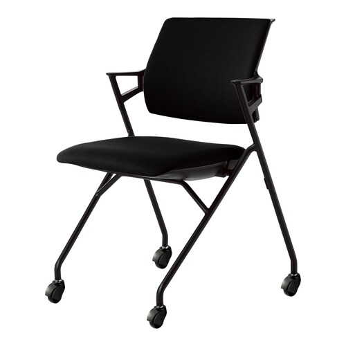 ピエガ 背クッション 黒シェル 黒 黒脚 硬床用