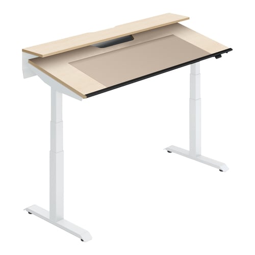 シークエンスチルト 白脚 天板M10色 幅1600