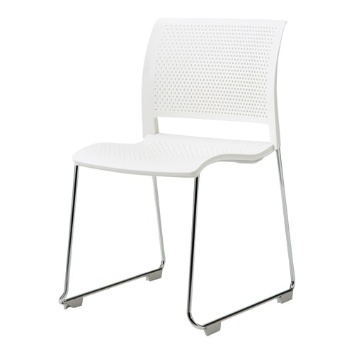 スプライン サークルメッキ脚 ホワイト