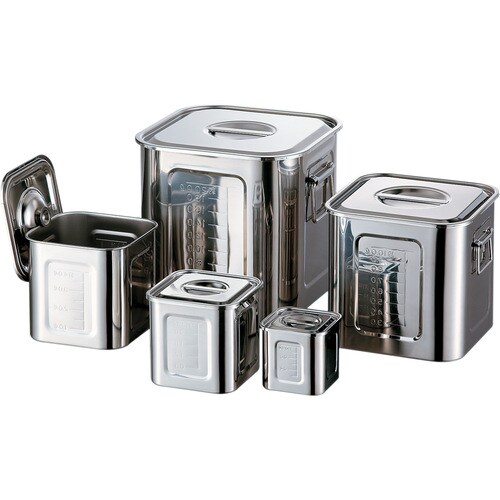 AG18−8 目盛付角キッチンポット 22.5手付