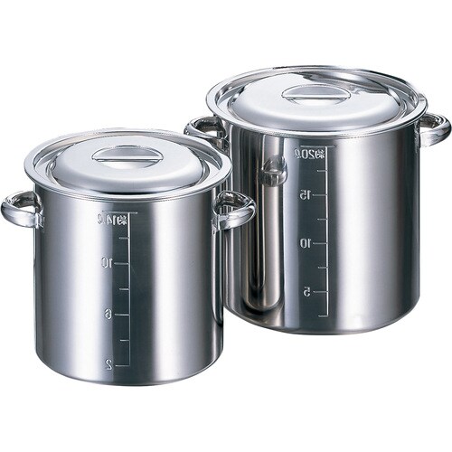 AGモリブデン 目盛付寸胴鍋 33cm 26.0L