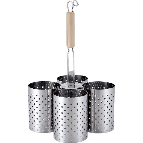 UK パンチング長柄木柄 4連かき揚げリング